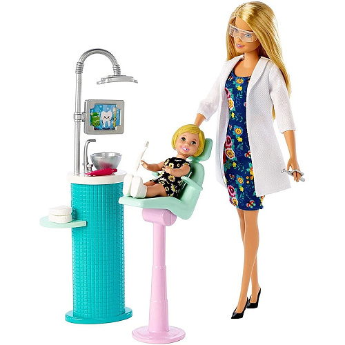Кукла Mattel Barbie из серии "Кем быть?" DHB63/FXP16 Врач стоматолог