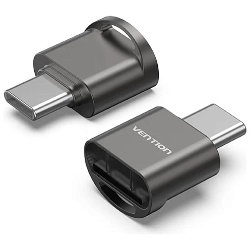 Card Reader Vention CLMH0 USB Type C MicroSD Серый