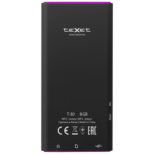 MP3-плеер teXet T30 8Гб, фиолетовый