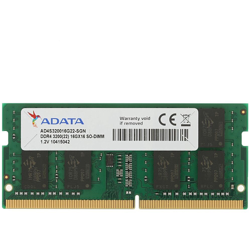 Модуль памяти SO-DIMM DDR4 16Gb PC25600 3200MHz ADATA (AD4S320016G22-SGN)