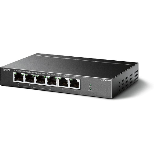 Коммутатор TP-LINK TL-SF1006P неуправляемый 6 портов 10/100Мбит/с 4xPoE+