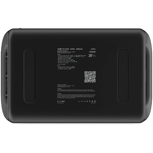 Портативная зарядная станция TopON TOP-H1800 1229Wh 384Ah 3 розетки 220 В, DC и авторозетка 12.6 В, 2 Type-C 100 Вт, 4 USB, фонарь, EPS, Wi-Fi Bluetooth