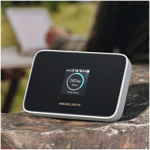 Мобильный роутер Mercusys MT115 4G/LTE Wi-Fi 802.11n Wi-Fi 287Мбит/с, 4G LTE 150Мбит/с, UL 50Мбит/с, 2,4 ГГц чёрный