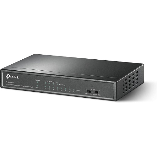 Коммутатор TP-LINK TL-SF1008LP неуправляемый 8 портов 10/100Мбит/с, 4xPoE