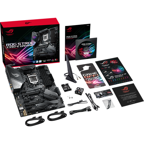 Материнская плата ASUS ROG Strix Z390-E Gaming Z390 Socket-1151v2 4xDDR4, 6xSATA3, RAID, 2xM.2, 3xPCI-E16x, 5xUSB3.1, 1xUSB3.1 Type C, DP, HDMI, 802.11ac, Glan, ATX