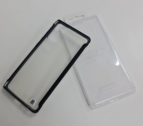 Чехол для Samsung Galaxy Note 20 SM-N980 Clear Protective Cover чёрный\прозрачный УЦЕНКА