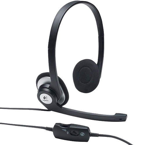 Гарнитура Logitech Clear Chart Stereo Headset w/micr Retail 981-000025