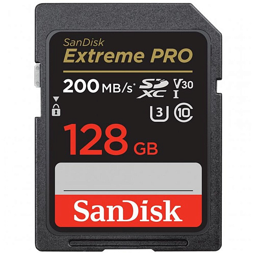 Карта памяти SecureDigital 128Gb SanDisk Extreme Pro SDXC Class 10 V30 U3 (SDSDXXD-128G-GN4IN)