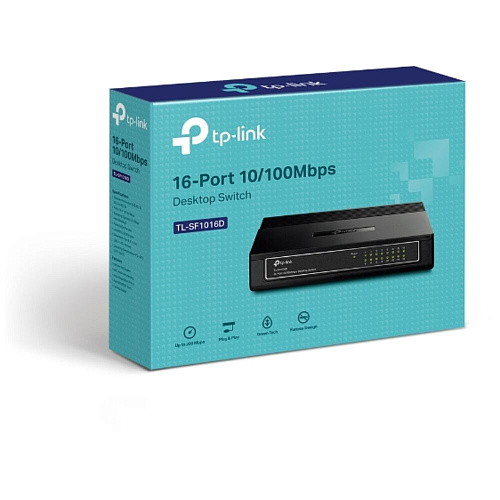 Коммутатор TP-LINK TL-SF1016D неуправляемый 16 портов 10/100Мбит/с