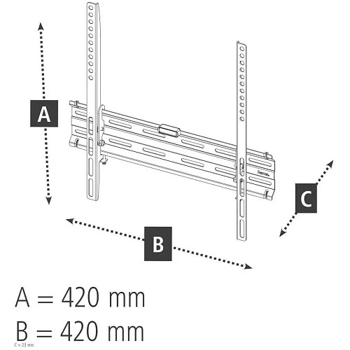 Кронштейн фиксированный Hama 00220809 32-65' до 35кг Vesa до 400x400