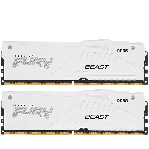 Модуль памяти DIMM 32Gb 2х16Gb DDR5 PC44800 5600MHz Kingston Fury Beast RGB White (KF556C40BWAK2-32)