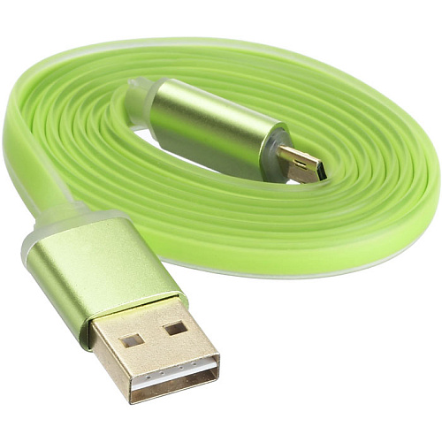 Кабель USB-MicroUSB 1m ACD-Smart ACD-U915-M2G LED индикация, зеленый
