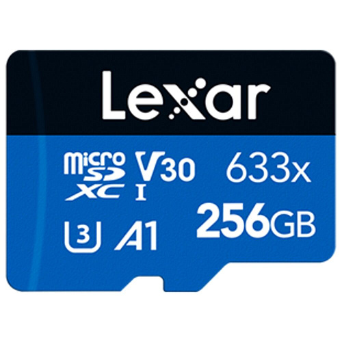 Карта памяти Micro SecureDigital 256Gb Lexar 633x SDXC class 10 (LSDMI256BB633A) + SD адаптер