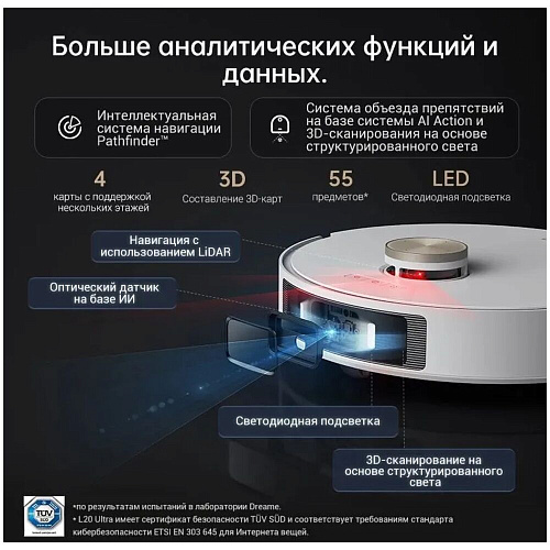 Робот-пылесос Dreame L20 Ultra Complete White