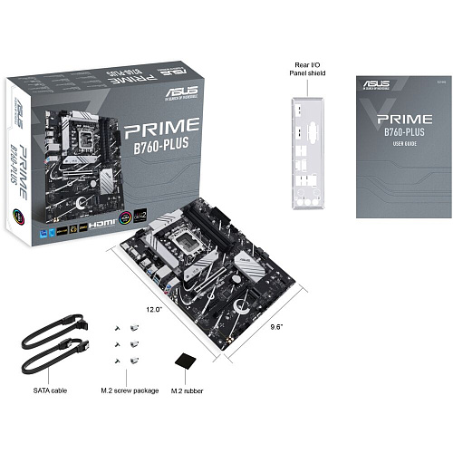 Материнская плата ASUS Prime B760-Plus B760 Socket-1700 4xDDR5, 4xSATA3, RAID, 3xM.2, 2xPCI-E16x, 3xUSB3.2, 1xUSB3.2 Type C, D-Sub, DP, HDMI, 2.5Glan, ATX