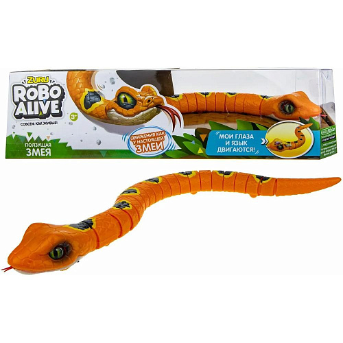 Интерактивная игрушка ZURU RoboAlive Робо-змея (оранжевый)