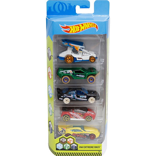 Mattel Hot Wheels 1806/FYL11 Подарочный набор из 5 машинок (HW Extreme Race)