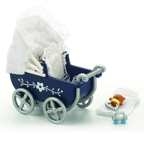 Sylvanian Families "Коляска для двойни", синяя 2918
