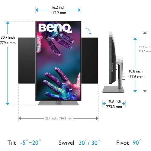 Монитор 32" Benq PD3220U IPS 3840×2160 5ms HDMI, DisplayPort