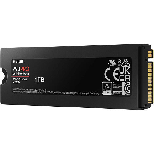 Внутренний SSD-накопитель 1000Gb Samsung 990 Pro with Heatsink (MZ-V9P1T0GW) M.2 2280 PCI-E 4.0 x4