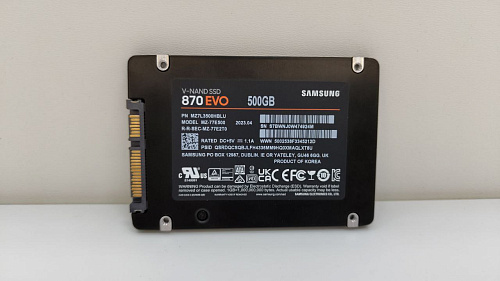 Внутренний SSD-накопитель 500Gb Samsung 870 Evo (MZ-77E500BW) SATA3 2.5" УЦЕНКА