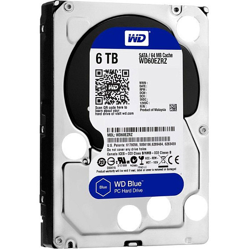 Внутренний жесткий диск 3,5" 6Tb Western Digital (WD60EZRZ) 64Mb 5400rpm SATA3 Blue Desktop