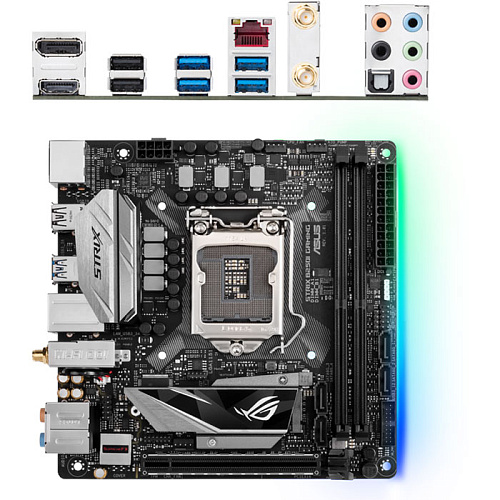 Материнская плата ASUS Strix B250I Gaming B250 Socket-1151 2xDDR4, 4xSATA3, 2xM.2, 1xPCI-E16x, 4xUSB3.1, DP, HDMI, Glan, 802.11ac mini-ITX