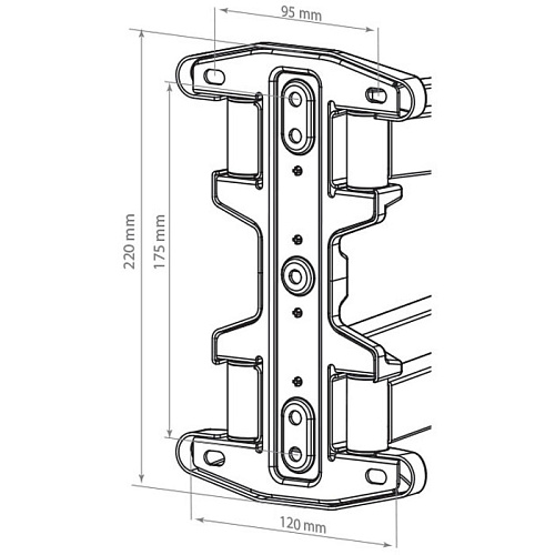 Кронштейн наклонно-поворотный Kromax OPTIMA-407 22-65' до 45кг Vesa до 400x400 белый