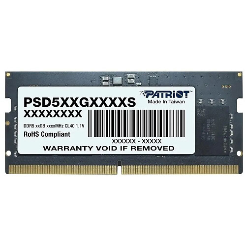 Модуль памяти SO-DIMM DDR5 16Gb PC44800 5600Mhz Patriot Memory (PSD516G560081S)