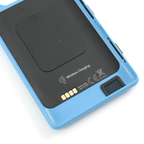 Корпус для Nokia Lumia 820 Nokia CC-3041 с функцией беспроводной зарядки голубой матовый