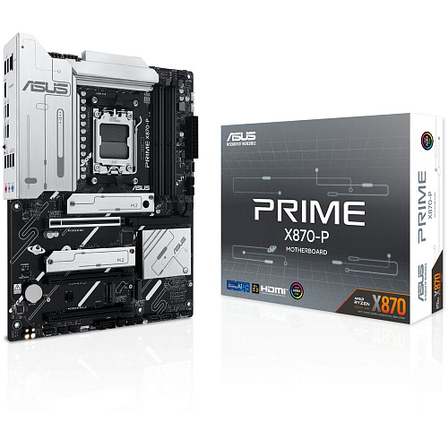Материнская плата ASUS Prime X870-P X870 Socket AM5 4xDDR5, 2xSATA3, RAID, 4xM.2, 3xPCI-E16x, 4xUSB3.2, 2xUSB3.2 Type C, DP, HDMI, 2.5Glan, ATX