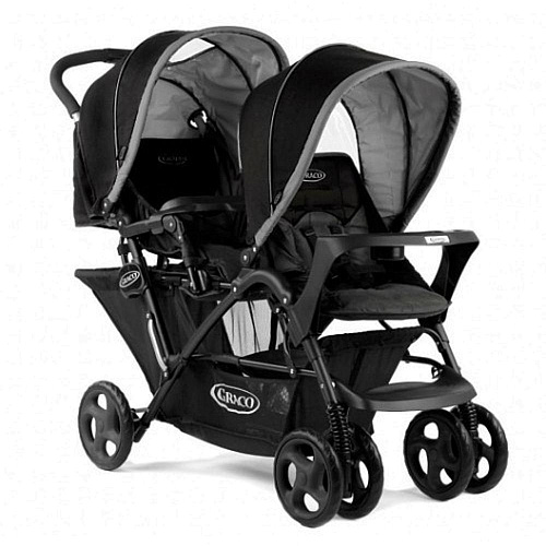 Коляска для двойни Graco Stadium Duo Black Grey