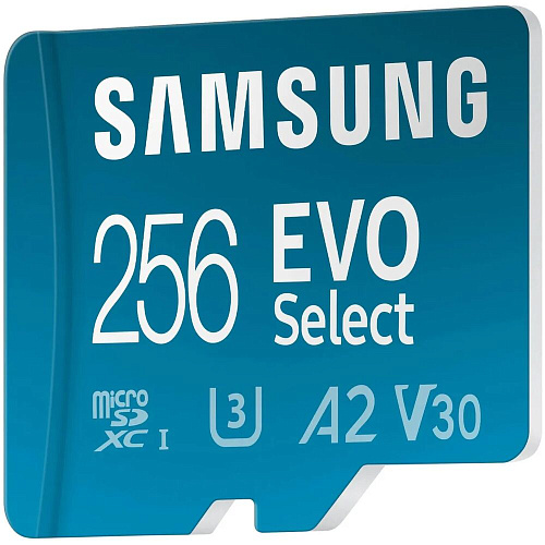 Карта памяти Micro SecureDigital 256Gb SDXC Samsung Evo Select class10 UHS-I U3 (MB-ME256KA)