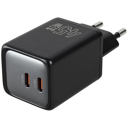Сетевое зарядное устройство TFN TFN-WC-CC-45W-BK 45W 2xType-C черное