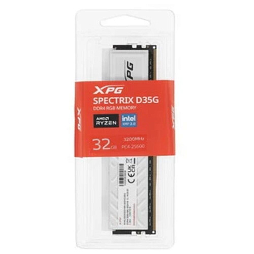 Модуль памяти DIMM 32Gb DDR4 PC25600 3200MHz ADATA XPG Gammix D35 RGB White (AX4U320032G16A-SWHD35G)