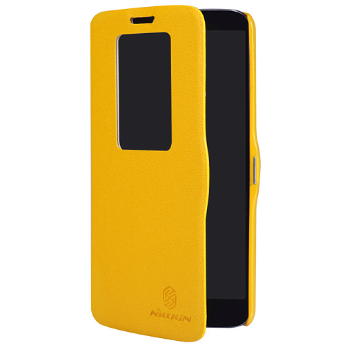 Чехол для LG D802 G2 Nillkin Fresh Series Leather Case T-N-LGG2-001 желтый