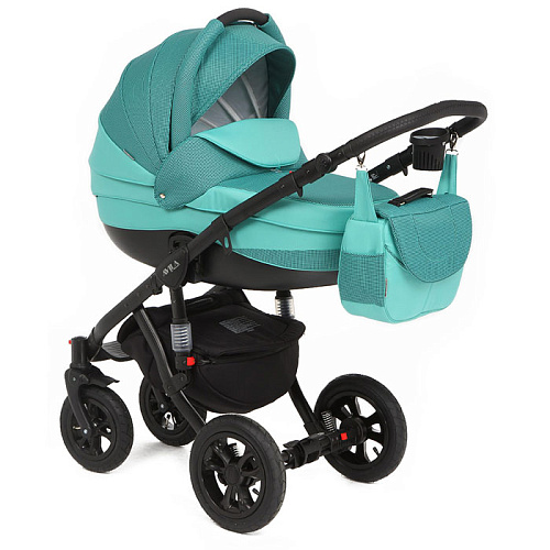 Коляска 2 в 1 Adamex Avila (8G зеленый + принт)