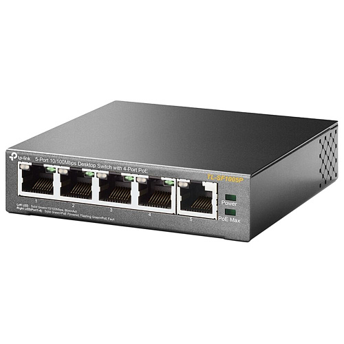 Коммутатор TP-LINK TL-SF1005P неуправляемый 5 портов 10/100Мбит/с PoE