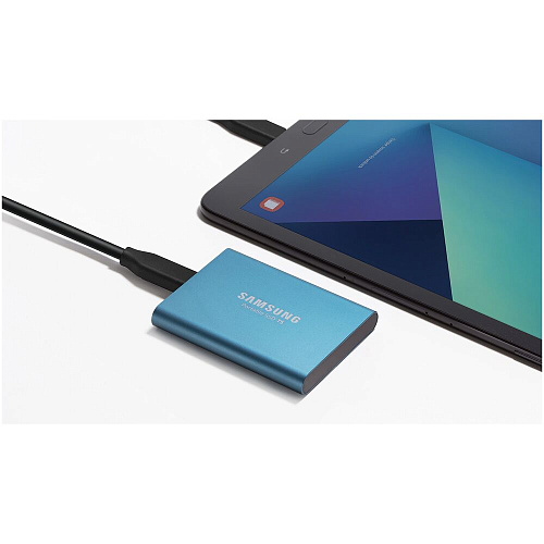 Внешний SSD-накопитель 500Gb Samsung T5 MU-PA500B/WW (SSD) USB 3.1 Синий УЦЕНКА