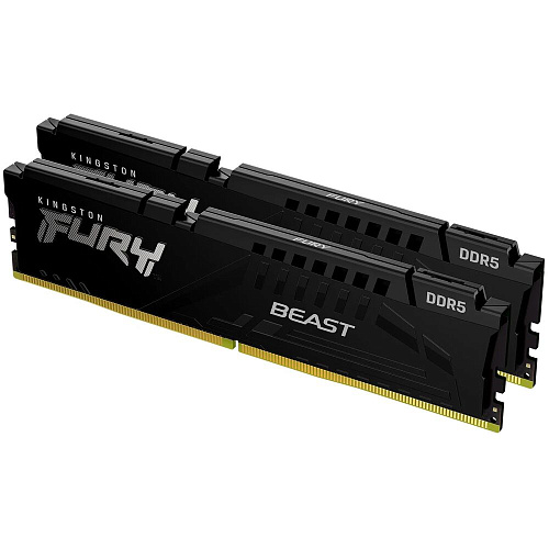 Модуль памяти DIMM 64Gb 2х32Gb DDR5 PC44800 5600MHz Kingston Fury Beast Black (KF556C40BBK2/64)