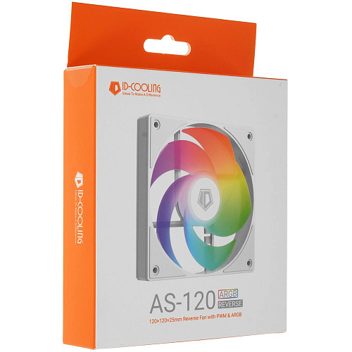Вентилятор 120x120 ID-Cooling AS-120-ARGB-WR Reverse PWM White Ret