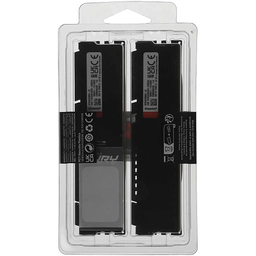 Модуль памяти DIMM 32Gb 2х16Gb DDR5 PC51200 6400MHz Kingston Fury Beast Black XMP (KF564C32BBK2-32)