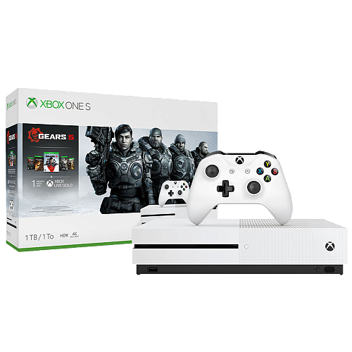 Игровая приставка Microsoft Xbox One S 1Tb + Gears 5 + Ultimate-издание Gears of War + Gears of War 2, 3 и 4
