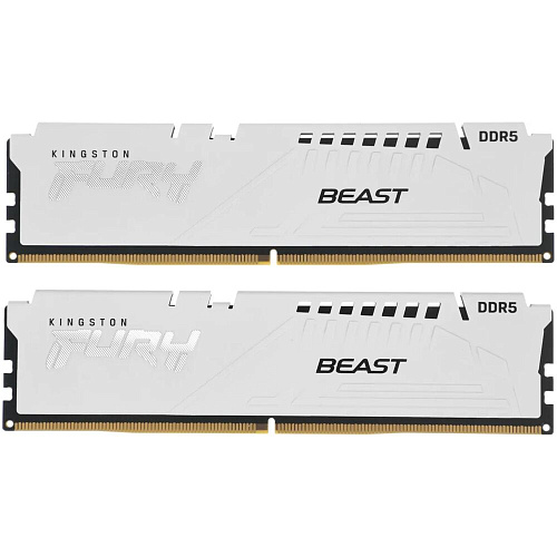 Модуль памяти DIMM 32Gb 2х16Gb DDR5 PC48000 6000MHz Kingston Fury Beast RGB White EXPO (KF560C36BWE2K2-32)