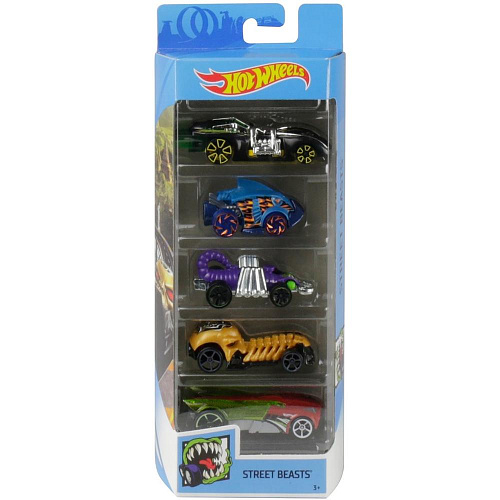 Mattel Hot Wheels 1806/GHP57 Подарочный набор из 5 машинок (Streat Beasts)