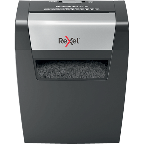 Уничтожитель бумаг Rexel Momentum X406 (секр.P-4)/фрагменты/6лист./15лтр./скобы