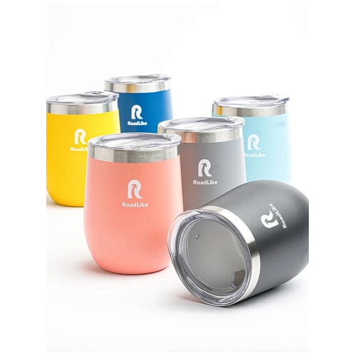 RoadLike Термокружка Mug, серый, 0,35 л.