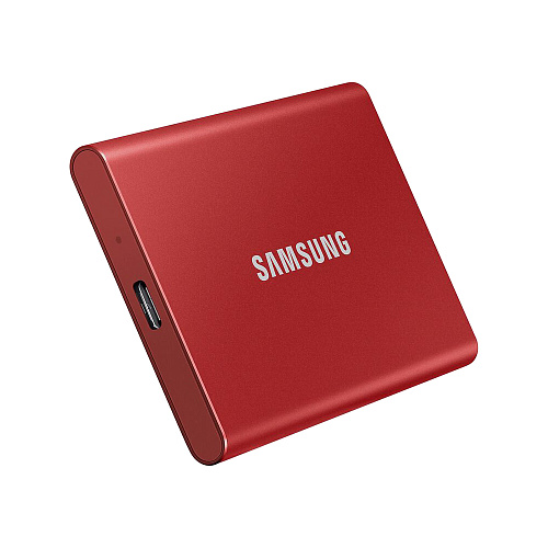Внешний SSD-накопитель 500Gb Samsung T7 MU-PC500R/WW (SSD) USB 3.2 Type C Красный