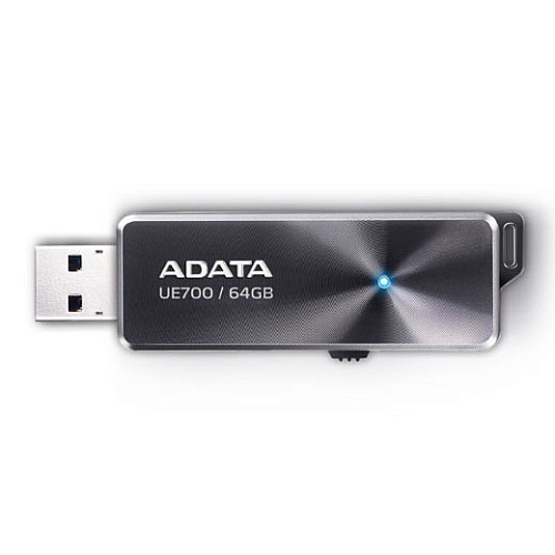 USB Flash накопитель 64GB A-Data UE700 (AUE700-64G-CBK) USB3.0 Металл 
