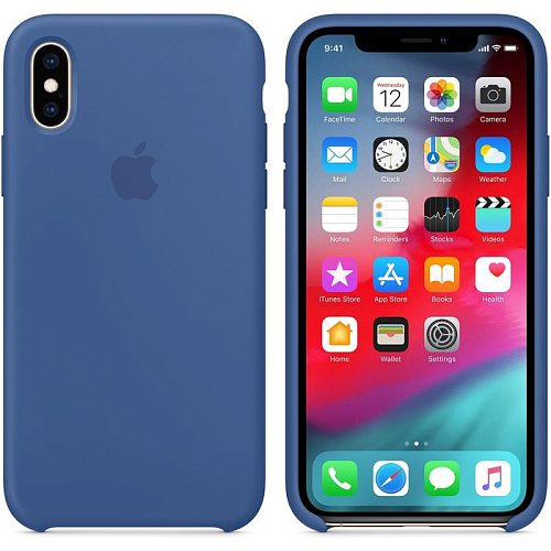 Чехол для Apple iPhone Xs Silicone Case Delft Blue